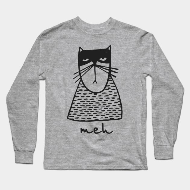 Angry Cat MEH Halloween Long Sleeve T-Shirt by MasliankaStepan